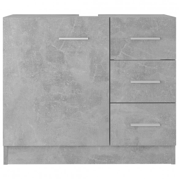 Armoire d'évier Gris béton 63x30x54 cm Aggloméré