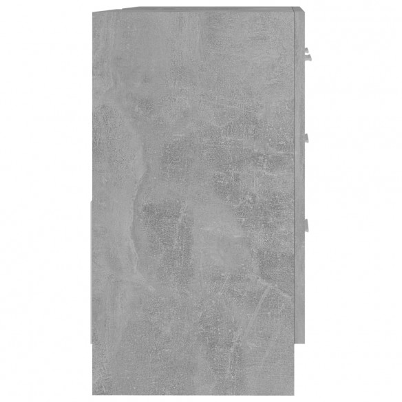 Armoire d'évier Gris béton 63x30x54 cm Aggloméré