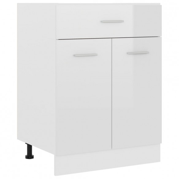 Armoire de plancher Blanc brillant 60x46x81,5 cm Aggloméré