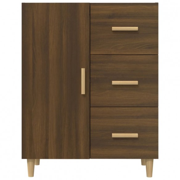 Buffet chêne marron 69,5x34x90 cm bois d'ingénierie