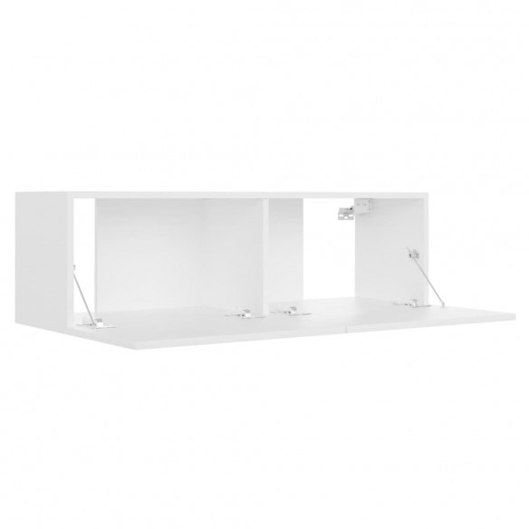 Ensemble de meubles TV 3 pcs Blanc Aggloméré