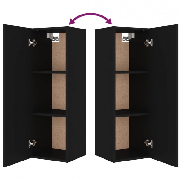 Ensemble de meubles TV 4 pcs Noir Bois d'ingénierie