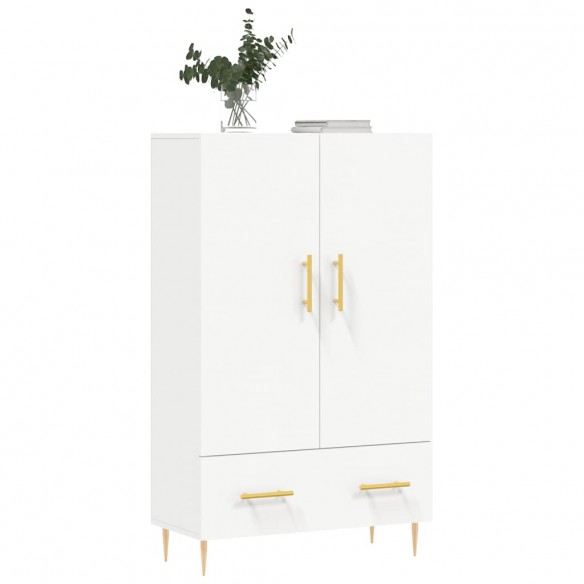 Buffet haut blanc 69,5x31x115 cm bois d'ingénierie