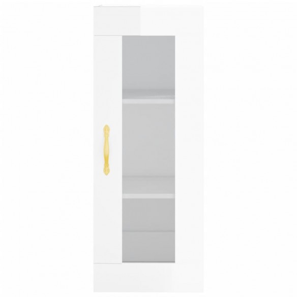 Armoire murale blanc brillant 34,5x34x90 cm