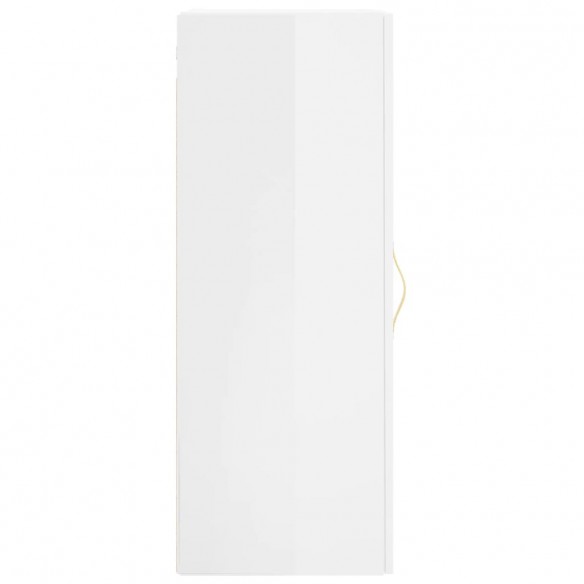 Armoire murale blanc brillant 34,5x34x90 cm