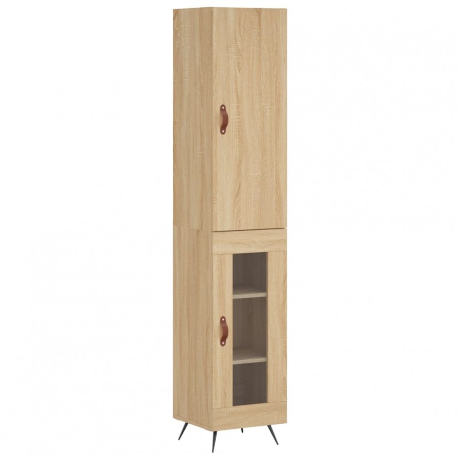 Buffet haut Chêne sonoma 34,5x34x180 cm Bois d'ingénierie