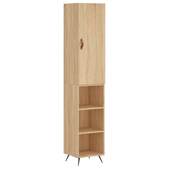 Buffet haut Chêne sonoma 34,5x34x180 cm Bois d'ingénierie