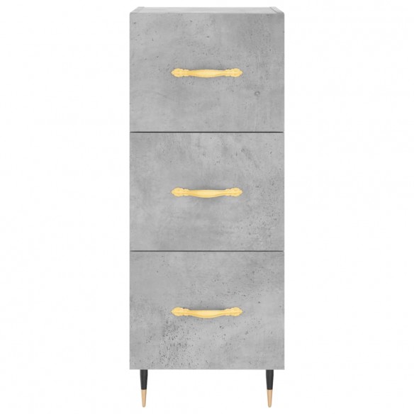 Buffet haut Gris béton 34,5x34x180 cm Bois d'ingénierie