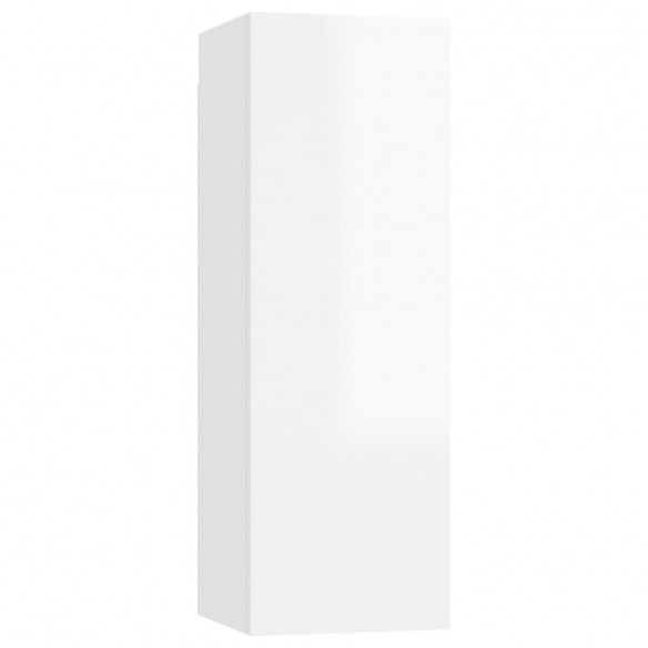 Ensemble de meuble TV 5 pcs Blanc brillant Aggloméré