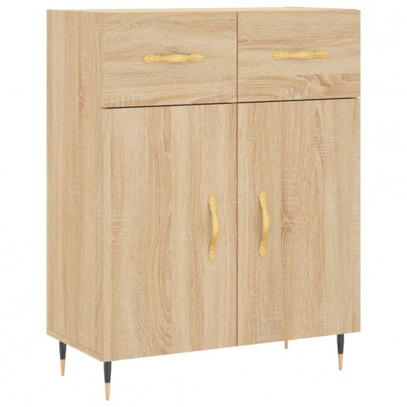 Buffet haut Chêne sonoma 69,5x34x180 cm Bois d'ingénierie