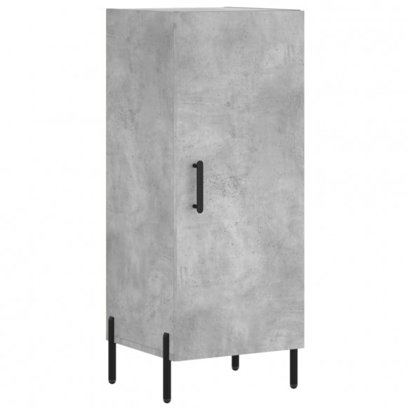 Buffet haut Gris béton 34,5x34x180 cm Bois d'ingénierie