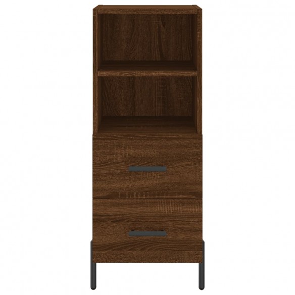 Buffet haut Chêne marron 34,5x34x180 cm Bois d'ingénierie