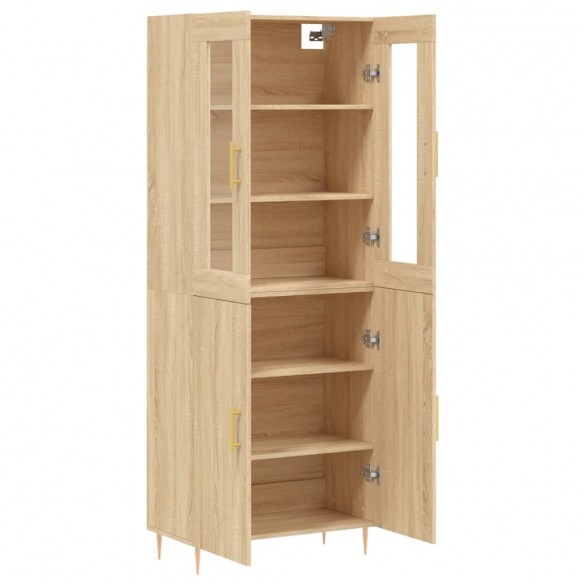 Buffet haut Chêne sonoma 69,5x34x180 cm Bois d'ingénierie