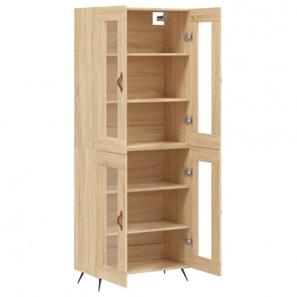 Buffet haut Chêne sonoma 69,5x34x180 cm Bois d'ingénierie