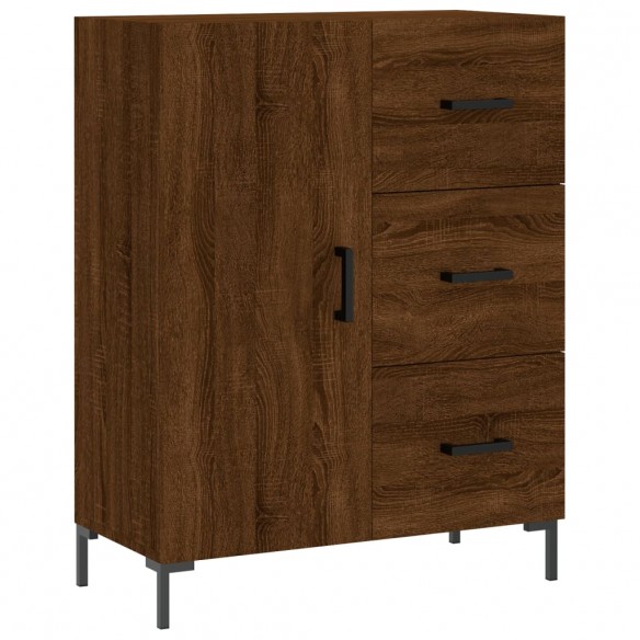 Buffet haut Chêne marron 69,5x34x180 cm Bois d'ingénierie