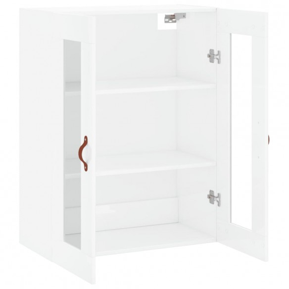 Armoire murale blanc brillant 69,5x34x90 cm