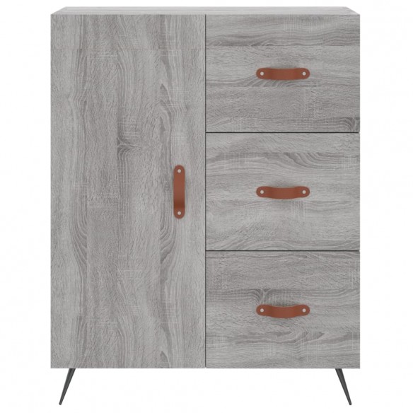 Buffet haut Sonoma gris 69,5x34x180 cm Bois d'ingénierie