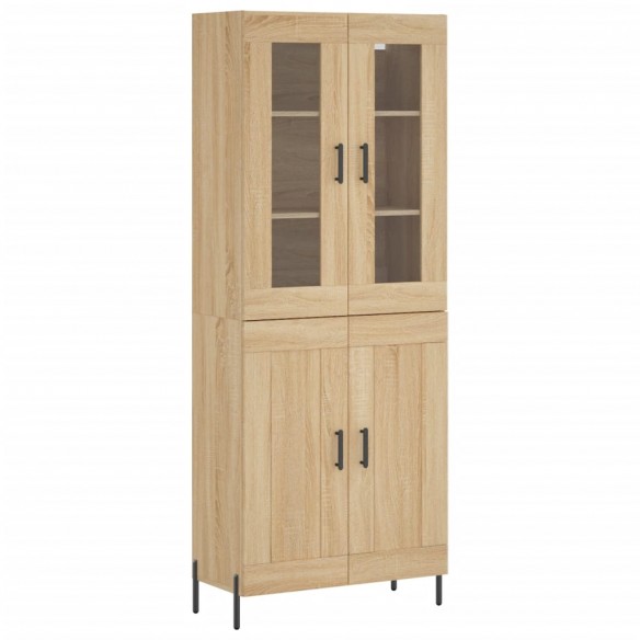 Buffet haut Chêne sonoma 69,5x34x180 cm Bois d'ingénierie