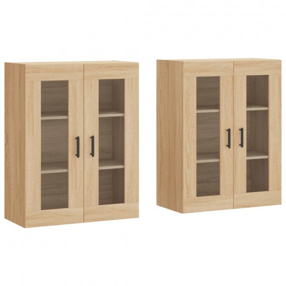 Armoires murales 2 pcs chêne sonoma bois d'ingénierie