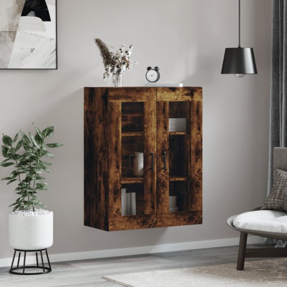 Armoire murale chêne fumé 69,5x34x90 cm