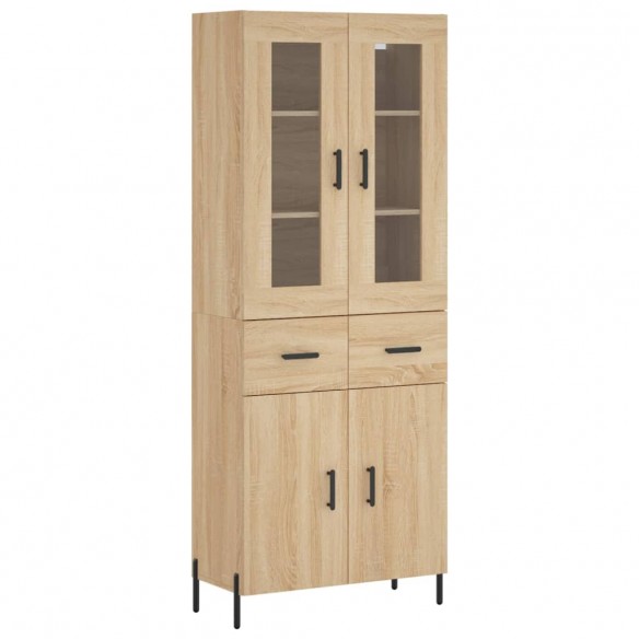 Buffet haut Chêne sonoma 69,5x34x180 cm Bois d'ingénierie