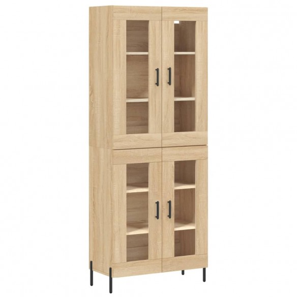 Buffet haut Chêne sonoma 69,5x34x180 cm Bois d'ingénierie