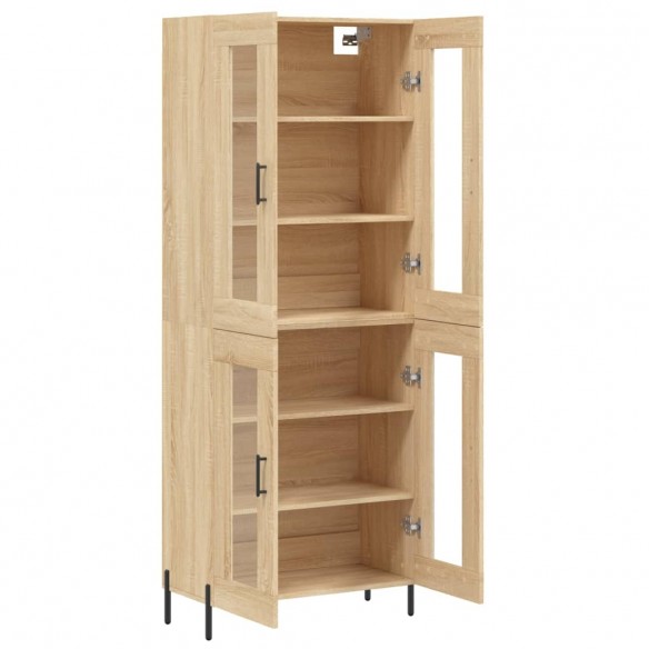 Buffet haut Chêne sonoma 69,5x34x180 cm Bois d'ingénierie