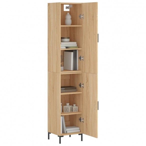 Buffet haut Chêne sonoma 34,5x34x180 cm Bois d'ingénierie