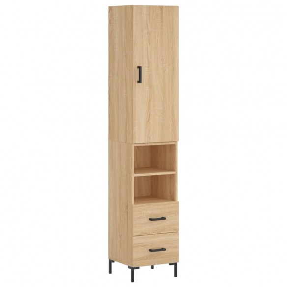 Buffet haut Chêne sonoma 34,5x34x180 cm Bois d'ingénierie