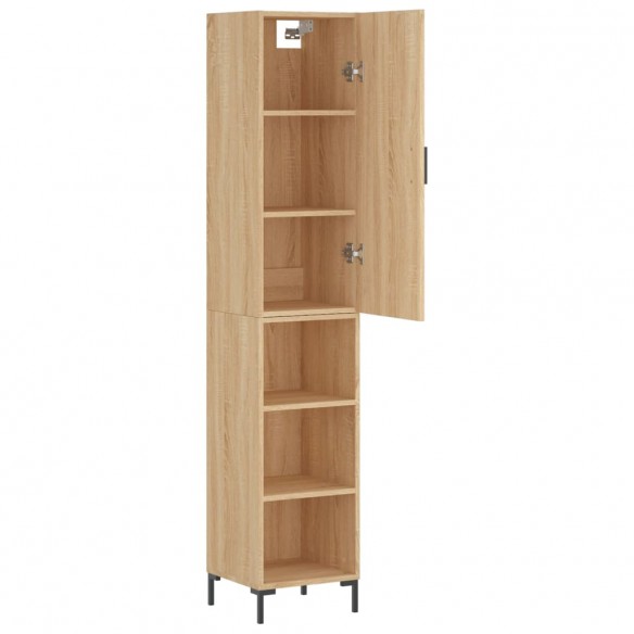 Buffet haut Chêne sonoma 34,5x34x180 cm Bois d'ingénierie