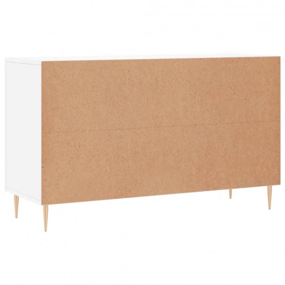 Buffet blanc brillant 100x36x60 cm bois d'ingénierie