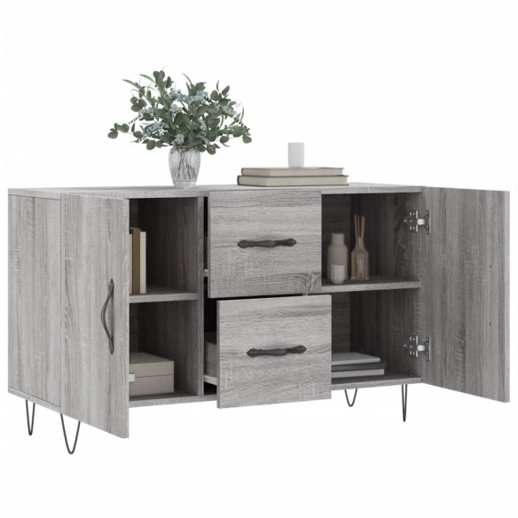 Buffet sonoma gris 100x36x60 cm bois d'ingénierie