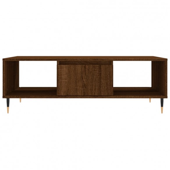 Table basse chêne marron 104x60x35 cm bois d'ingénierie