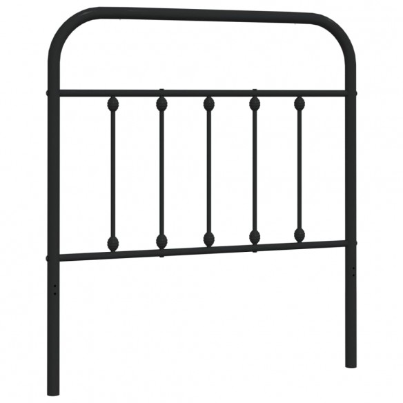 Tête de lit métal noir 90 cm