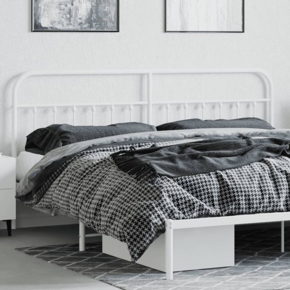 Tête de lit métal blanc 200 cm