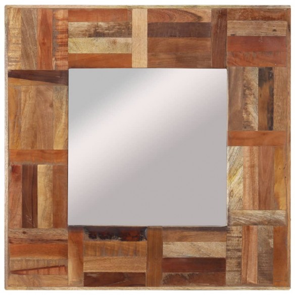 Miroir mural Bois massif de récupération 50x50 cm