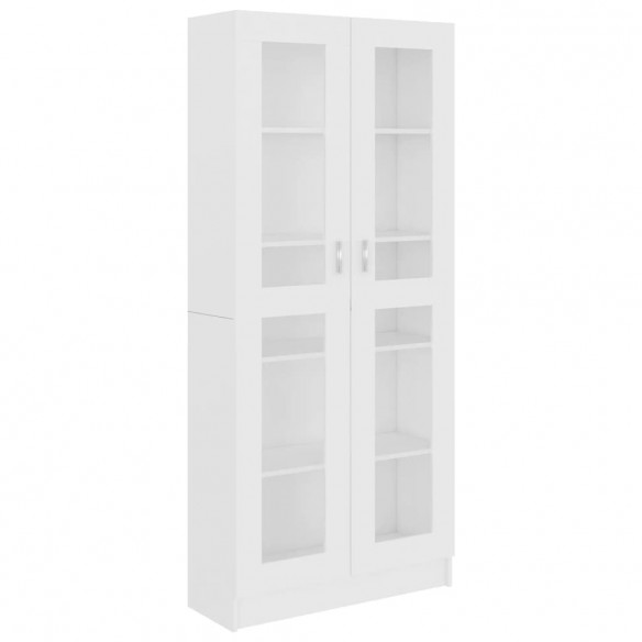 Armoire à vitrine Blanc 82,5x30,5x185,5 cm Aggloméré