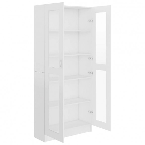 Armoire à vitrine Blanc 82,5x30,5x185,5 cm Aggloméré