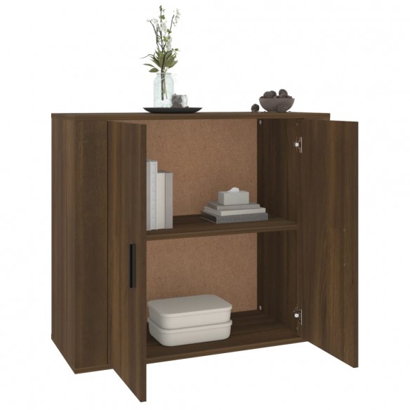 Buffet Chêne marron 80x33x70 cm Bois d'ingénierie