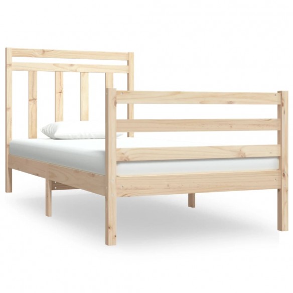 Cadre de lit bois massif 75x190 cm petit simple