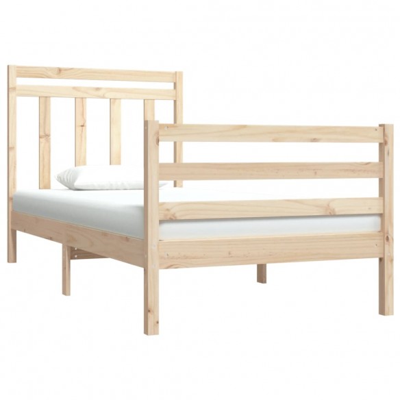 Cadre de lit bois massif 75x190 cm petit simple