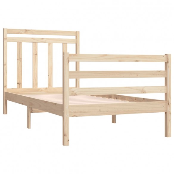 Cadre de lit bois massif 75x190 cm petit simple