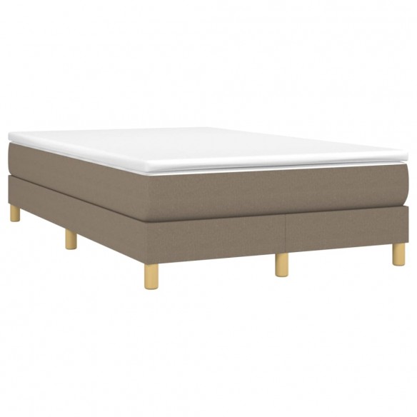 Cadre de lit avec matelas Taupe 120x200 cm Tissu