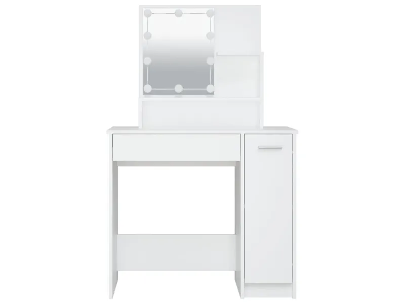 Coiffeuse avec LED Blanc 86,5x35x136 cm