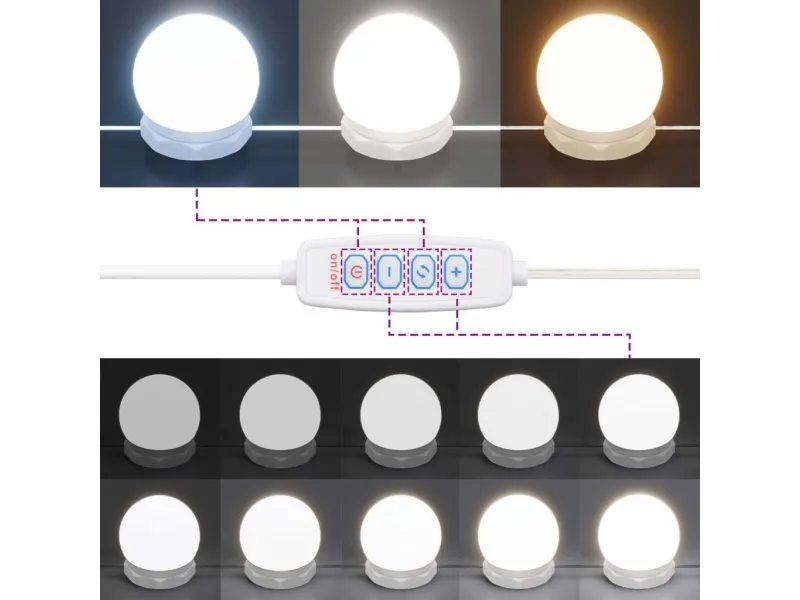 Coiffeuse avec LED Blanc 86,5x35x136 cm