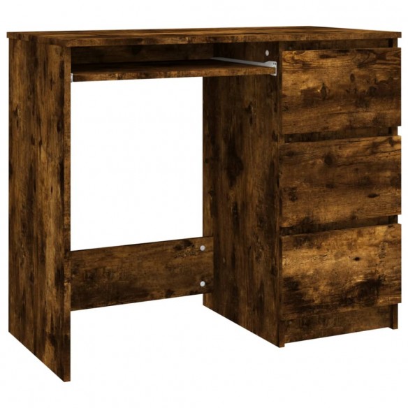 Bureau Chêne fumé 90x45x76 cm Bois d'ingénierie