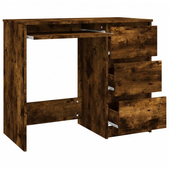 Bureau Chêne fumé 90x45x76 cm Bois d'ingénierie