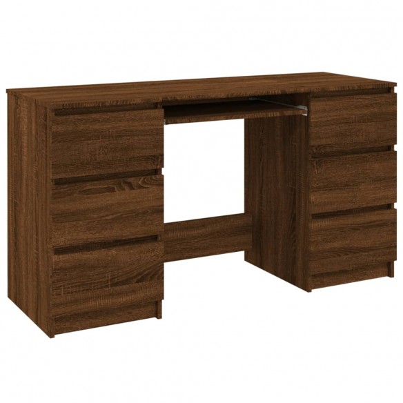 Bureau Chêne marron 140x50x77 cm Bois d'ingénierie