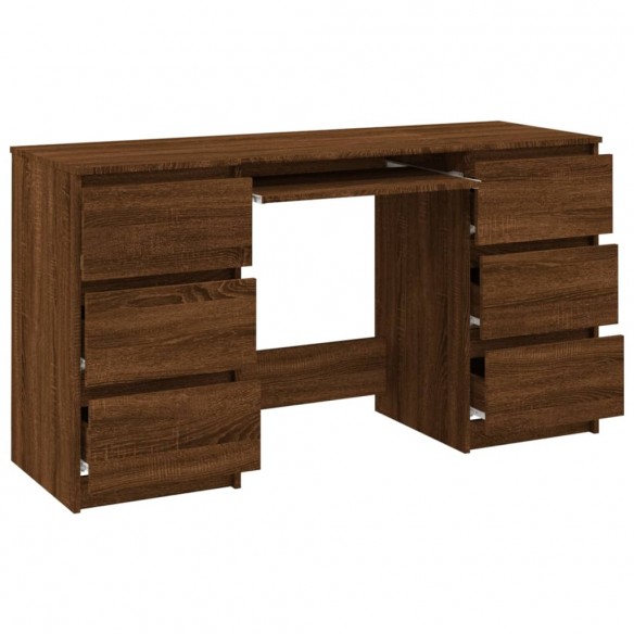 Bureau Chêne marron 140x50x77 cm Bois d'ingénierie