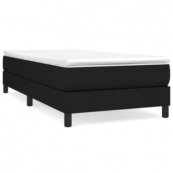 Cadre de lit avec matelas Noir 90x190 cm Tissu